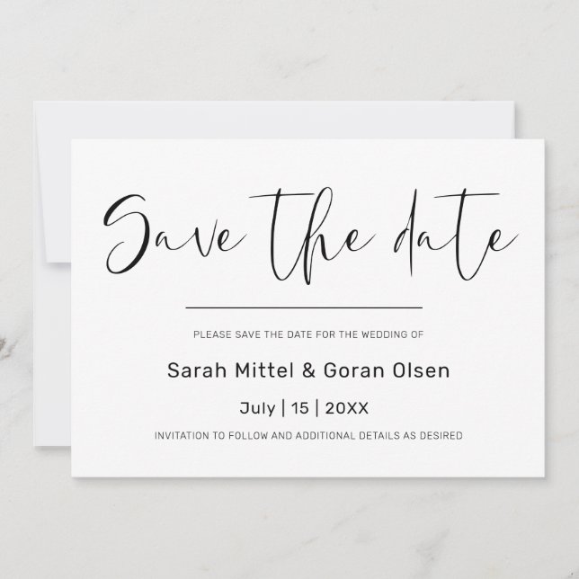  Elegant Save the date Invitation (Front)