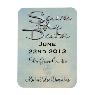 Elegant Save The Date Magnet