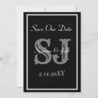 Elegant Save The Date Monogram Wedding 