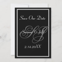 Elegant Save The Date Monogram Wedding