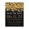 Elegant Save The Date Party Sparkles Gold