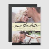 Elegant "Save the Date" Personalised Wedding Magne