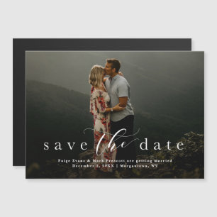 Elegant save the date photo magnet