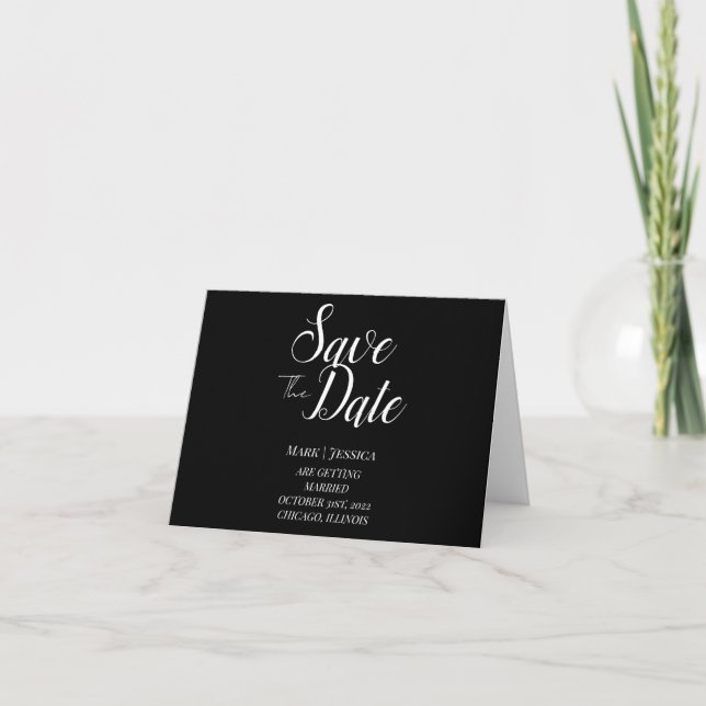 Elegant Save The Date Thank you Card (Front)