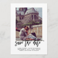 Elegant Save the Date | Typography and Photo