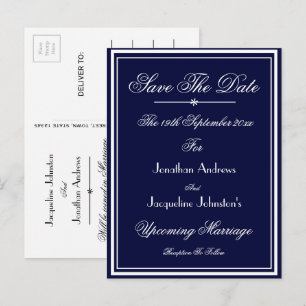 Elegant Save The Date Wedding Announcement Card 