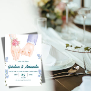 Elegant Save the Date Wedding Invitation