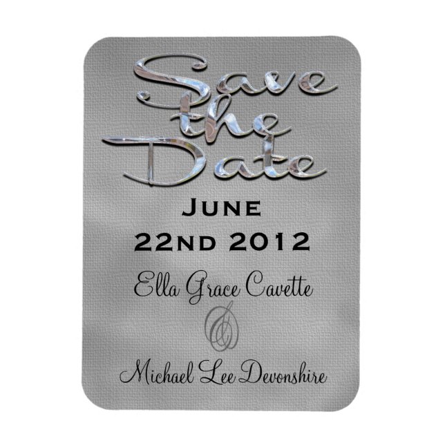 Elegant Save The Date Winter Magnet (Vertical)