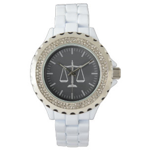 Elegant Scales of Justice Hand Watch