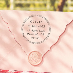 Elegant Scalloped Return Address Self-inking Stamp