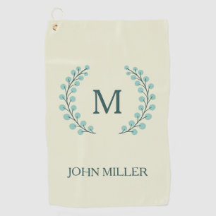 Elegant Scandinavian berry wreath design Golf Towel