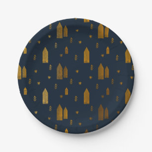 Elegant Scandinavian Christmas    Paper Plate