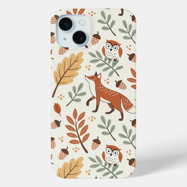 Elegant Scandinavian Fall Pattern Case-Mate iPhone Case (Back)