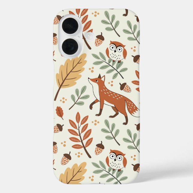 Elegant Scandinavian Fall Pattern Case-Mate iPhone Case (Back)