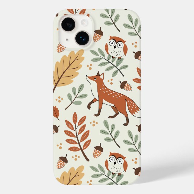 Elegant Scandinavian Fall Pattern Case-Mate iPhone Case (Back)