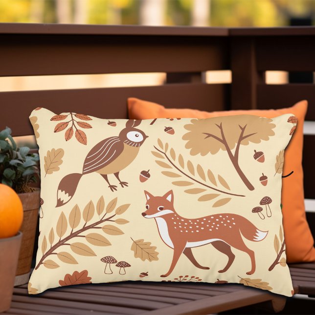 Elegant Scandinavian Fall Pattern Decorative Cushion (Creator Uploaded)