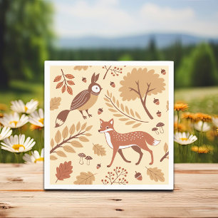 Elegant Scandinavian Fall Pattern Napkin