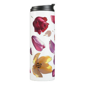 Elegant Scattered Floral Petal | Modern Thermal Tumbler