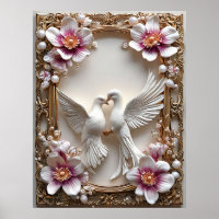 Elegant Scene of White Doves