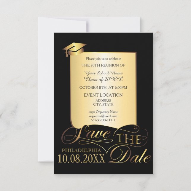 Elegant School Reunion Design Invitation (Front)