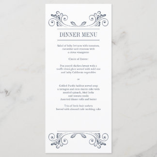 Elegant Sconce Reception Menu Rack Card