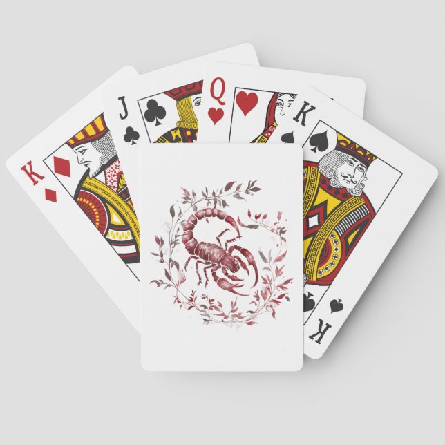 Elegant Scorpio Playing Cards (Back)