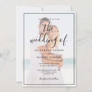 Elegant Script 2 Photo Wedding Invitation