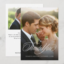 Elegant Script 2 Photo Wedding 