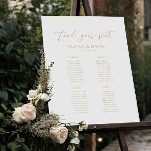 Elegant Script 4 Tables Welcome Seating Chart