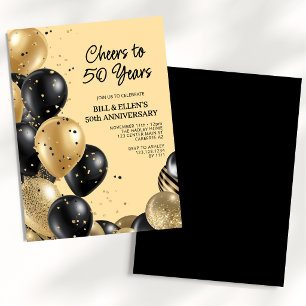 Elegant Script 50th Wedding Anniversary Invitation