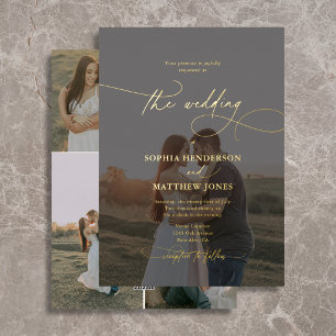 Elegant Script 5 Photo Wedding