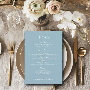 Elegant Script 5x7" Wedding Table Menu Flat Menu