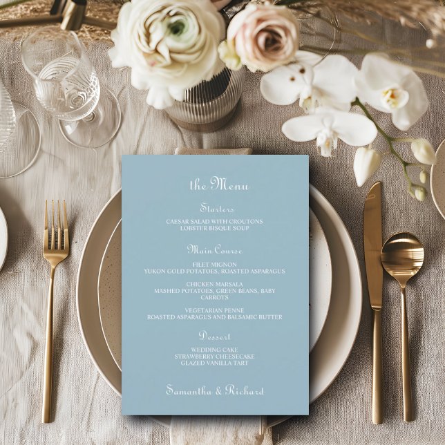 Elegant Script 5x7" Wedding Table Menu Flat Menu (Creator Uploaded)
