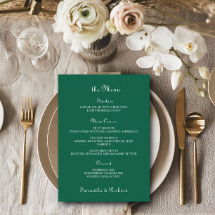 Elegant Script 5x7" Wedding Table Menu Flat Menu