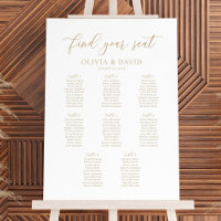 Elegant Script 8 Tables Welcome Seating Chart