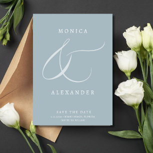 Elegant Script Ampersand Photo Wedding Save The Date