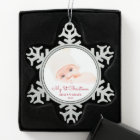 Elegant Script Baby's First Christmas Photo