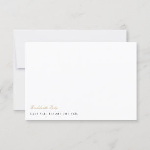 Elegant Script Bachelorette Party Card