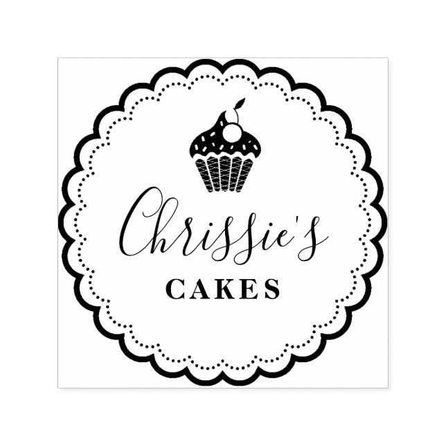 Elegant script Bakery logo business Self-inking Stamp (Design)