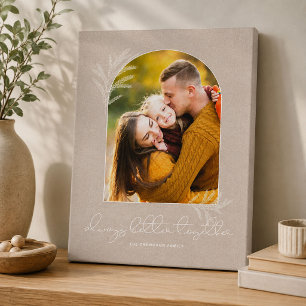 Elegant Script Better together Family Photo Arch Canvas Print