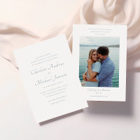 Elegant Script Bible Verse Photo Wedding