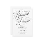 Elegant Script Black and White Rehearsal Dinner