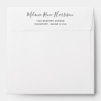 Elegant Script Black and White Simple