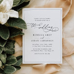 Elegant Script Black and White Wedding Invitation<br><div class="desc">This elegant Photo Wedding Invitation features a sweeping script calligraphy text paired with a classy serif & modern sans font in black; on the back is a customisable monogram. Matching items available.</div>