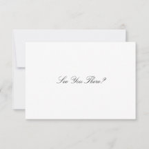 Elegant Script Black & White QR Code Wedding