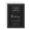 Elegant Script Black & White Wedding Black