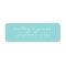 Elegant Script Blue Wedding Return Address