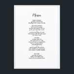 Elegant Script Bordered Wedding Dinner Menu<br><div class="desc">Elegant Script Bordered Wedding Dinner Menu - Feel free to customise and personalise this simple and elegant wedding menu. Edit options are available.</div>