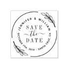 Elegant Script & Botanical Wreath Save The Date