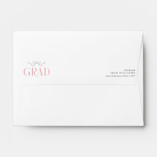 Elegant Script Bow Coquette Graduation Party Envelope